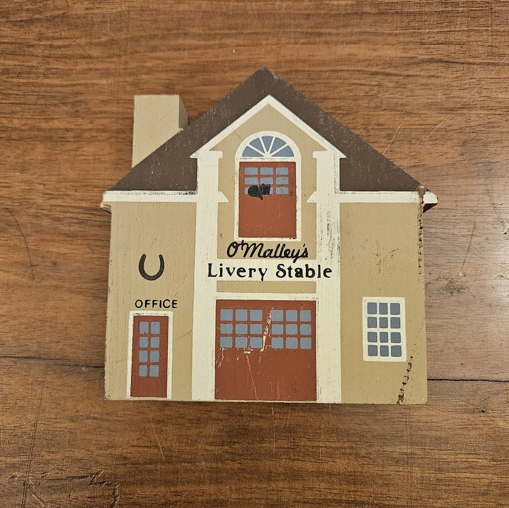Vintage O'Malleys Livery Stable Faline‎ Cat's Meow 1986 Shelf Sitter Signed
